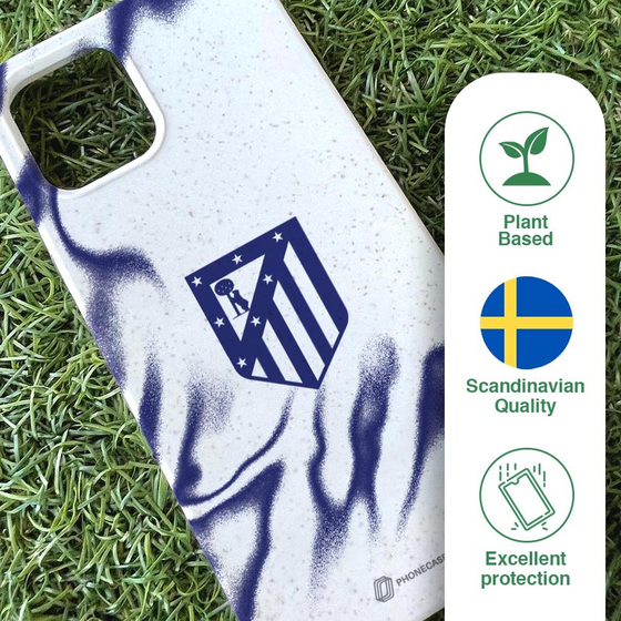 PHONECASES3D Atletico Madrid Official Compostable Phone Case Tie Dye Blue på