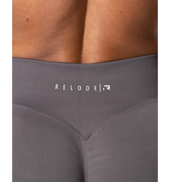 RELODE Aura Seamless Scrunch Shorts - Earth Grey på