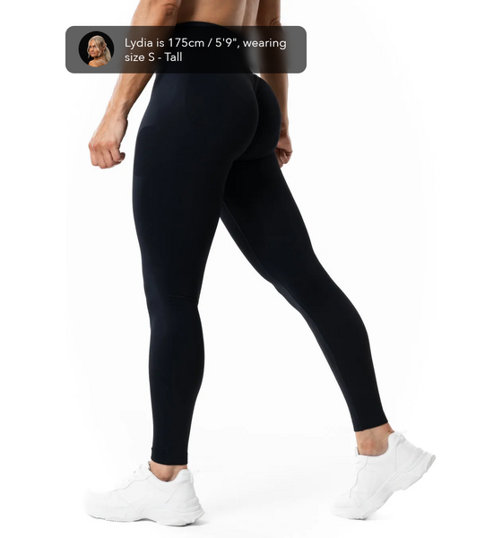 RELODE Aura Seamless Scrunch Tights - Black på