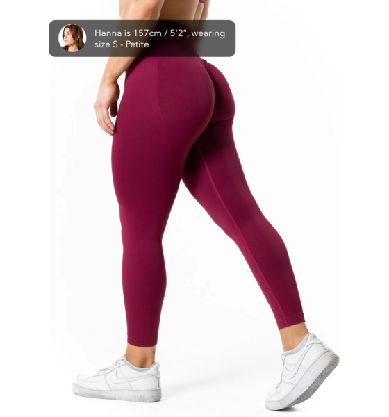 RELODE Aura Seamless Scrunch Tights - Cherry på