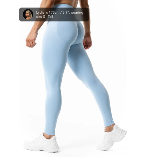 RELODE Aura Seamless Scrunch Tights - Light Blue på