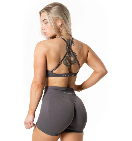 RELODE Aura Seamless Sports Bra - Earth Grey på