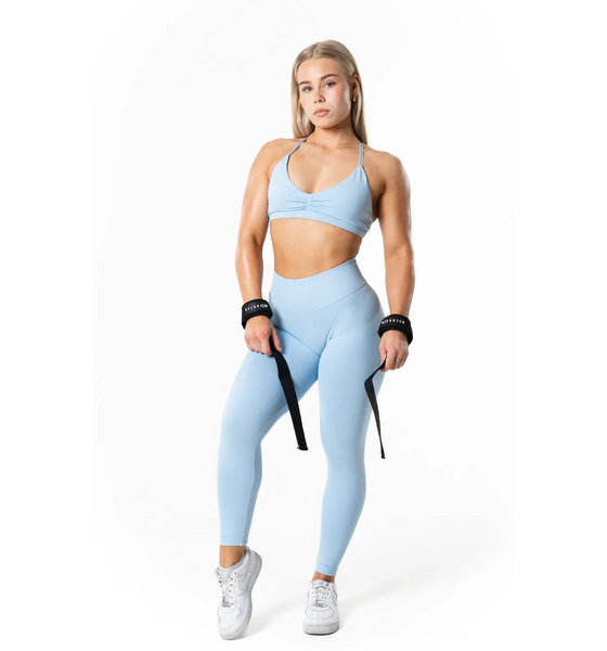 RELODE Aura Seamless Sports Bra - Light Blue på