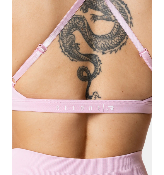 RELODE Aura Seamless Sports Bra - Light Pink på