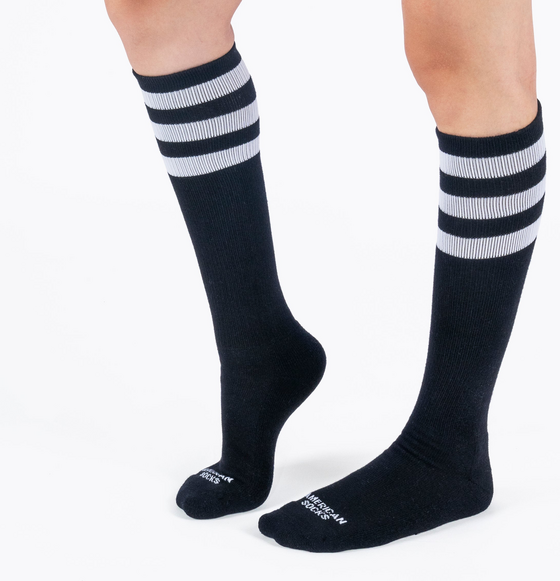 AMERICAN SOCKS Back In Black - Knee High på