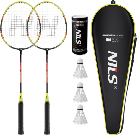 NORTHIX Badminton Set – 2 Rackets, 3 Shuttlecocks, Cover på