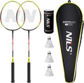 NORTHIX Badminton Set – 2 Rackets, 3 Shuttlecocks, Cover på
