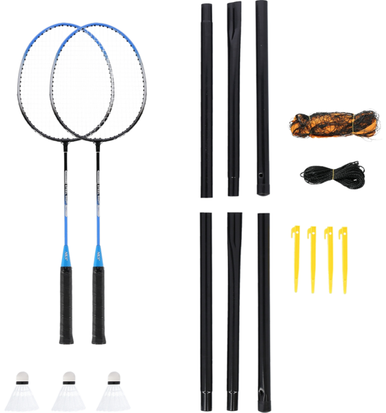 NORTHIX Badminton Set – 2 Rackets, 3 Shuttlecocks, Mesh Cover på