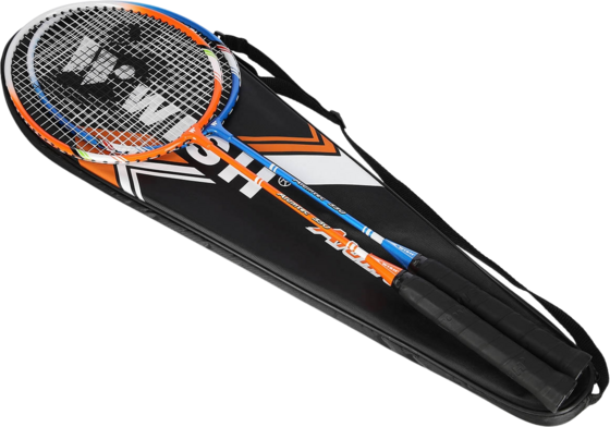NORTHIX Badminton Set, 2 Rackets, Blue/orange på