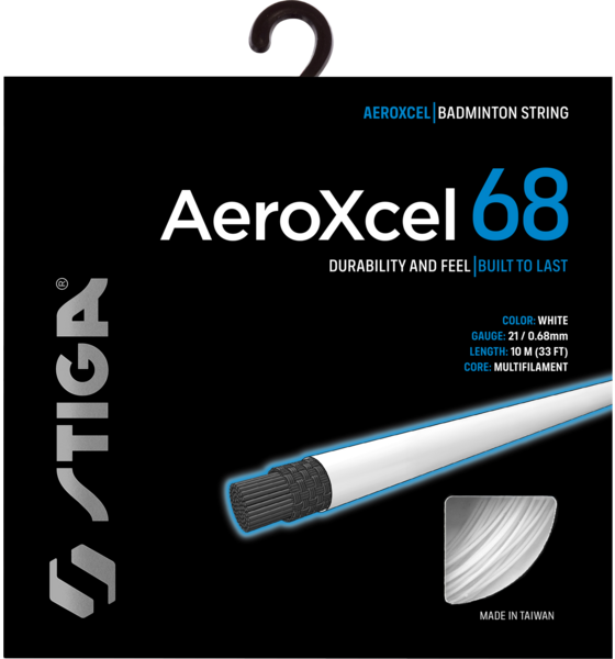 STIGA Badminton String Aeroxcel 68 200m Reel White på