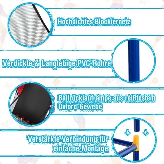 NORTHIX Basketball Arcade Game For Children Basketball Stand With 2 Baskets 90 X 90 X 140 Cm på
