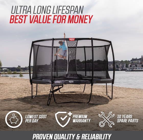 BERG Berg Elite Regular 330 Grey + Safety Net Deluxe på