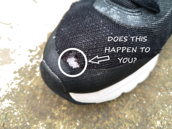 TRAINER ARMOUR Big Toe Hole Preventer på
