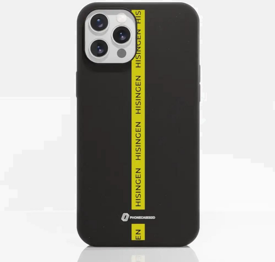 PHONECASES3D Bk Häcken Official Compostable Phone Case Yellow Strip på