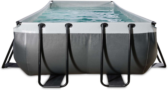 EXIT Black Leather Pool 540x250x100cm Med Sandfilterpump - Svart på