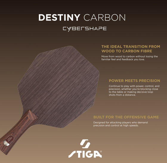 STIGA Blade Destiny Carbon Cybershape - Classic på