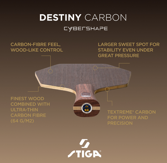 STIGA Blade Destiny Carbon Cybershape - Classic på