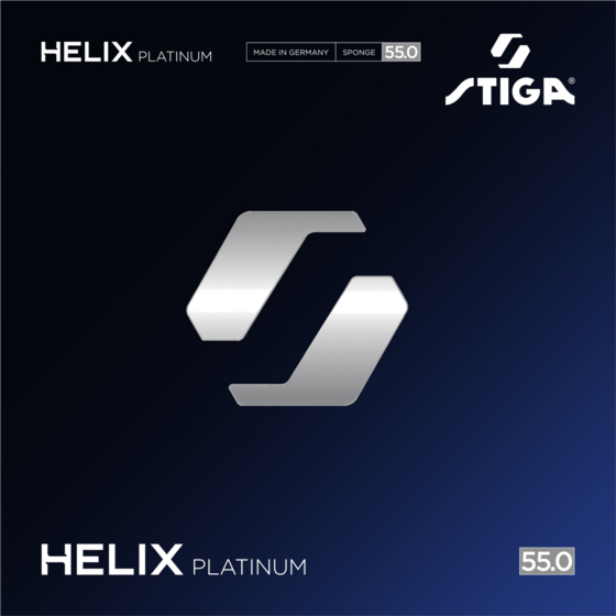 STIGA Bordtennisgummi Helix Platinum 55 Black 2.2 på