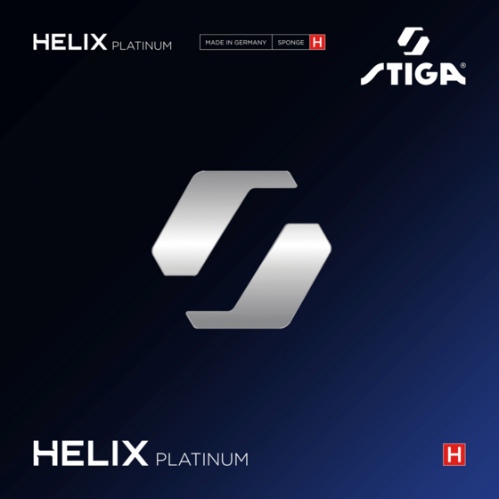 STIGA Bordtennisgummi Helix Platinum H Black 2.2 på