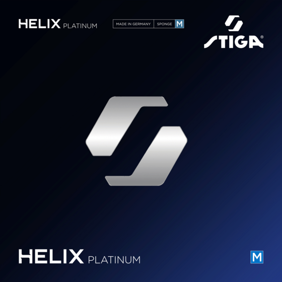 STIGA Bordtennisgummi Helix Platinum M Black 2.2 på