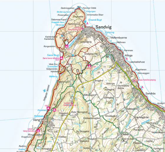 CALAZO Bornholm 1:50 000 på