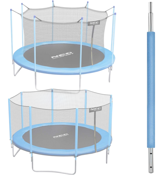 B2X Bottom Pole For Trampoline With External And Internal Net 8-15 Ft Blue Neo-sport på