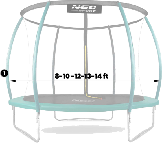 B2X Bottom Post For C-type Trampoline 8-14 Ft Green Neo-sport på
