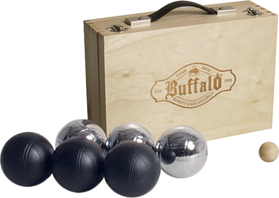BUFFALO Boules Set Powder Coated In Wooden Box på