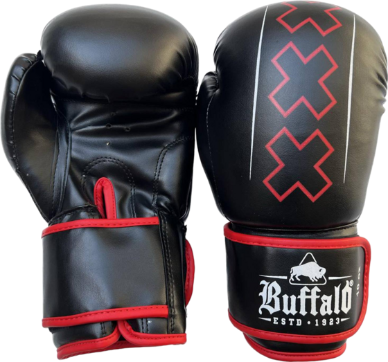 BUFFALO Buffalo Winner Boxing Gloves Black With Red 10oz på