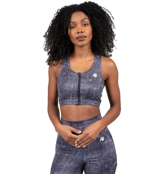 GORILLA WEAR Camilla Zip-front Sports Bra på
