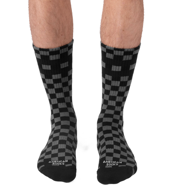AMERICAN SOCKS Checkerboard B/g - Mid High på