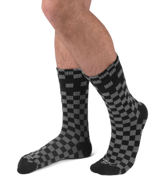 AMERICAN SOCKS Checkerboard B/g - Mid High på