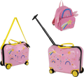 NORTHIX Children's Luggage Set: 47cm Ride-on Suitcase 30cm Backpack på