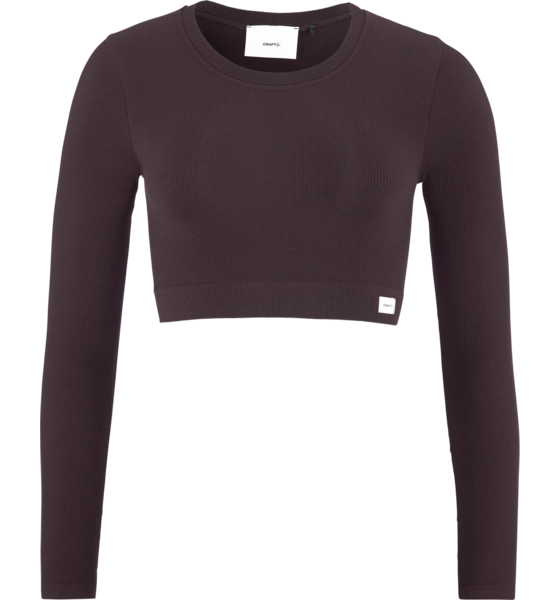 CRAFT Collective Rib Cropped Ls Top W på
