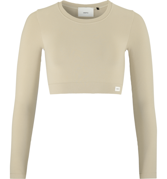 CRAFT Collective Rib Cropped Ls Top W på