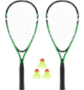 NORTHIX Crossminton Set With 2 Rackets, Shuttlecocks, Green Cover på