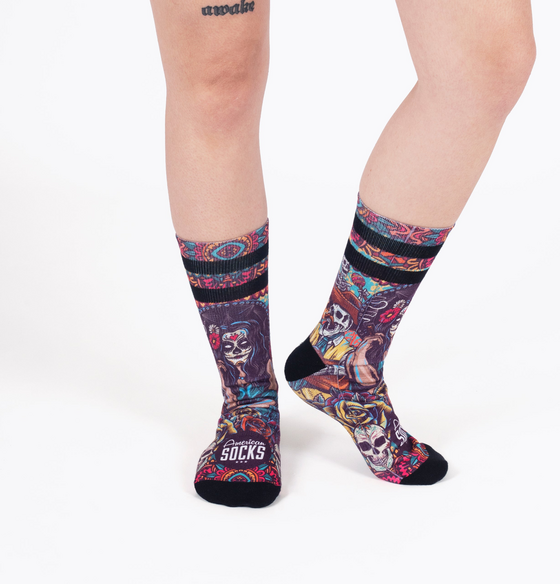 AMERICAN SOCKS Día De Los Muertos - Mid High på