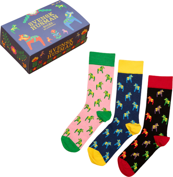 SVENSK HUSMAN Dalahäst Box 3-pack på