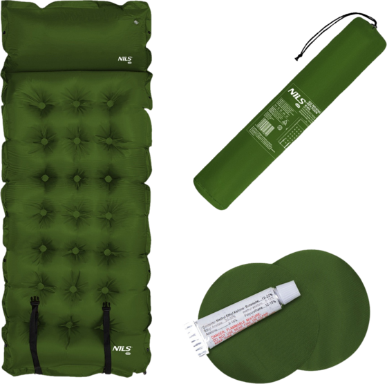 NORTHIX Dark Green Self-inflating Camping Mat, Compact på