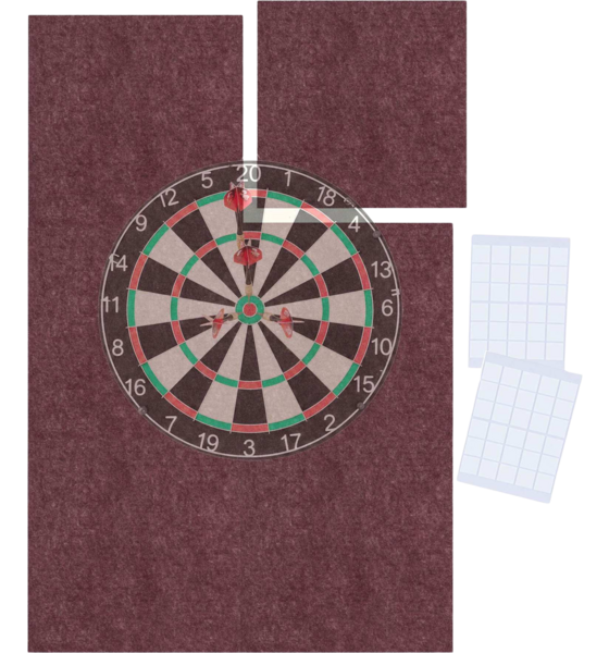 NORTHIX Dartboard Surround, 6-piece Felt Protection Mat på
