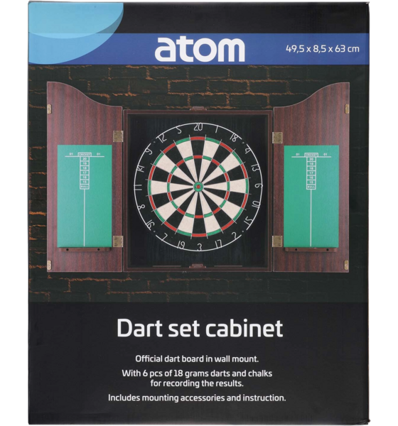 ATOM Dartset Med Skåp på
