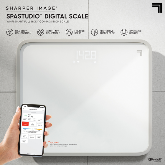 SHARPER IMAGE Digital Badrumsvåg Led på