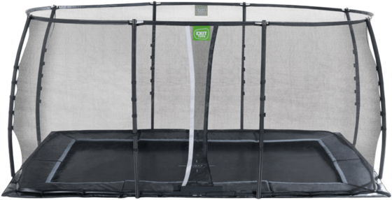 EXIT Dynamic Marktrampolin 244x427cm Med Skyddsnät - Svart på