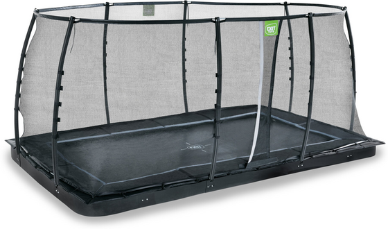 EXIT Dynamic Marktrampolin 244x427cm Med Skyddsnät - Svart på