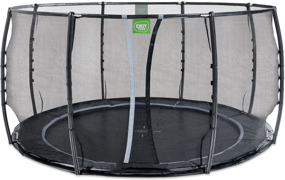 EXIT Dynamic Marktrampolin Ø427cm Med Skyddsnät - Svart på