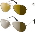 NORTHIX Eagle Eyes - Pilot Sunglasses Set Of 2 - Silver/gold på
