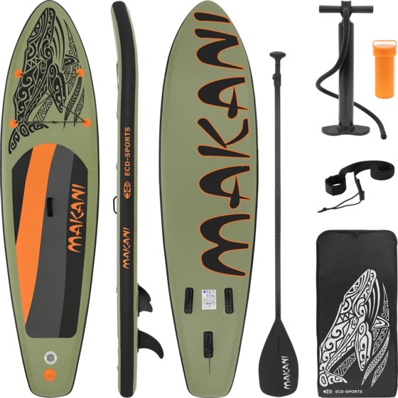 ECD GERMANY Ecd Germany Inflatable Stand Up Paddle Board Makani 320 X 80 X 15 Cm Yellow Pvc Sup Board Set Up på