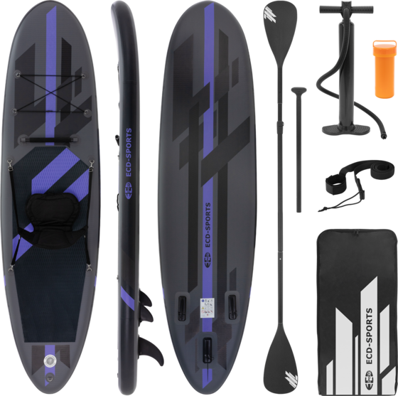 ECD GERMANY Ecd Germany Inflatable Stand Up Paddle Board With Kayak Seat 320 X 82 X 15 Cm Black Pvc Sup Paddle på