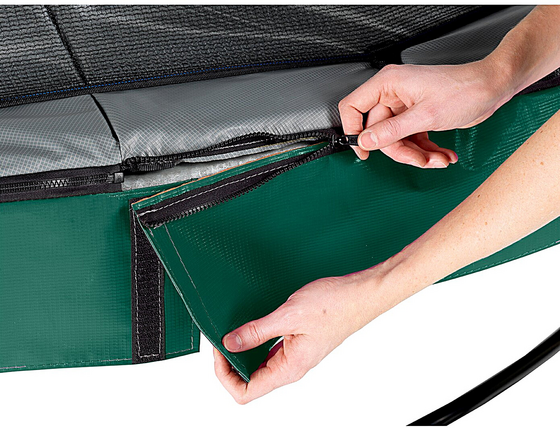 EXIT Elegant Premium Studsmatta Ø305cm Med Deluxe Skyddsnät - Grön på