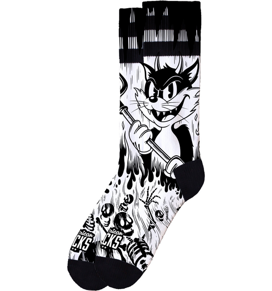 AMERICAN SOCKS Evil Cat - Mid High på